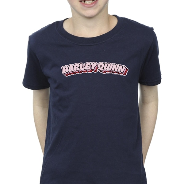 DC Comics Pojkar Batman Harley Quinn Logotyp T-shirt 7-8 år Marinblå Navy Blue 7-8 Years