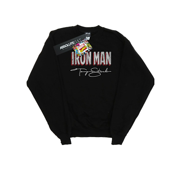 Marvel Boys Iron Man AKA Tony Stark Sweatshirt 7-8 år Svart Black 7-8 Years