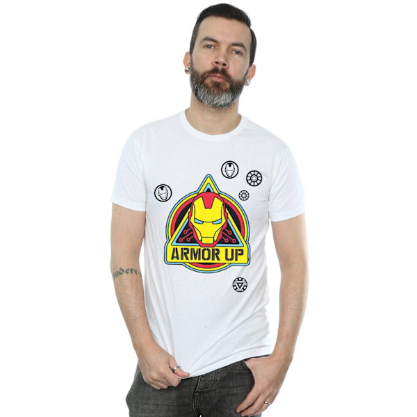Marvel Iron Man Armor Up Badge T-shirt 4XL Vit White 4XL