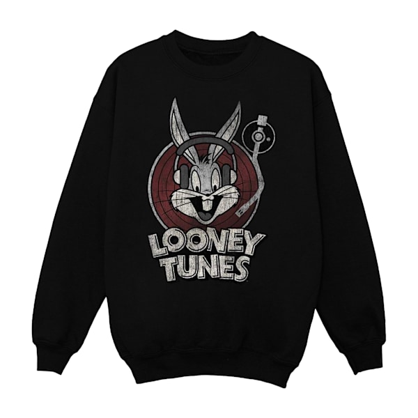 Looney Tunes Pojkar Bugs Bunny Cirkellogotyp Sweatshirt 7-8 År B Black 7-8 Years