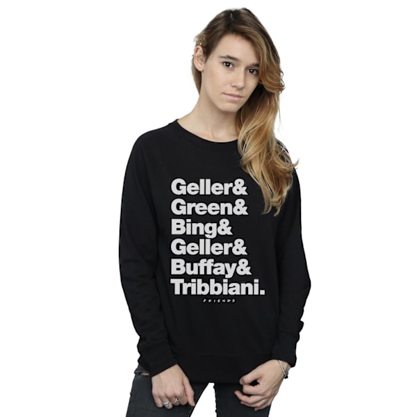 Friends Dam/Damer Efternamn Text Sweatshirt XXL Svart Black XXL