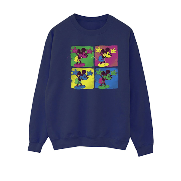 Disney Womens/Ladies Mickey Mouse Pop Art Sweatshirt L Navy Blu Navy Blue L