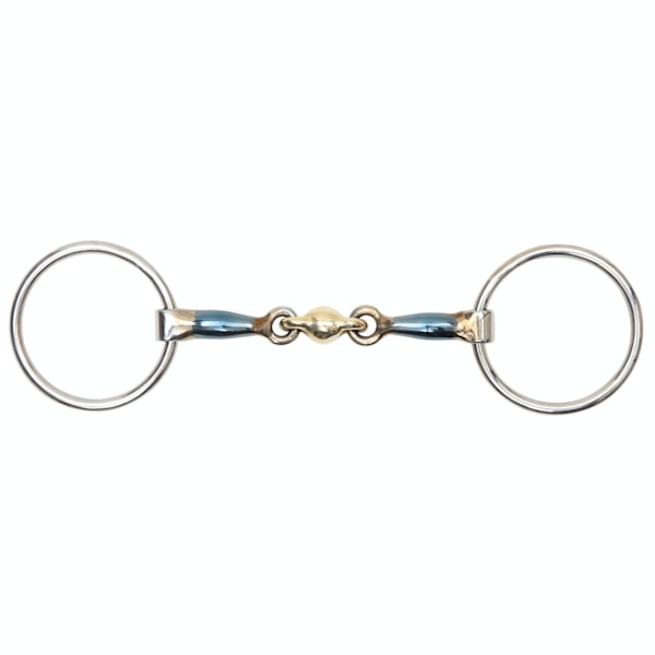 Shires Sweet Iron Lozenge Häst Lös Ring Snaffle Bit 4.5in Blå Blue 4.5in