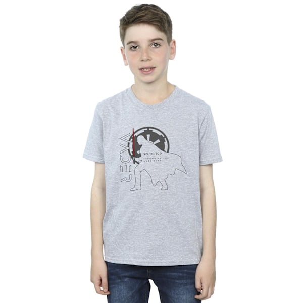 Star Wars: Obi-Wan Kenobi Boys Vader No Mercy T-Shirt 12-13 år Sports Grey 12-13 Years