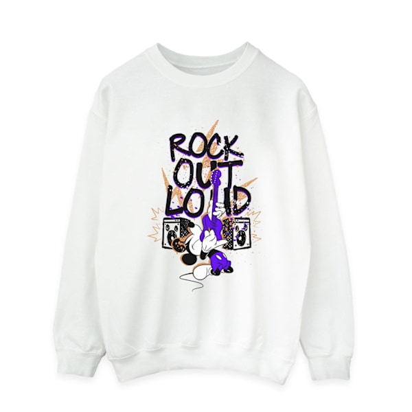 Disney Mens Mickey Mouse Rock Out Loud Sweatshirt L Vit White L