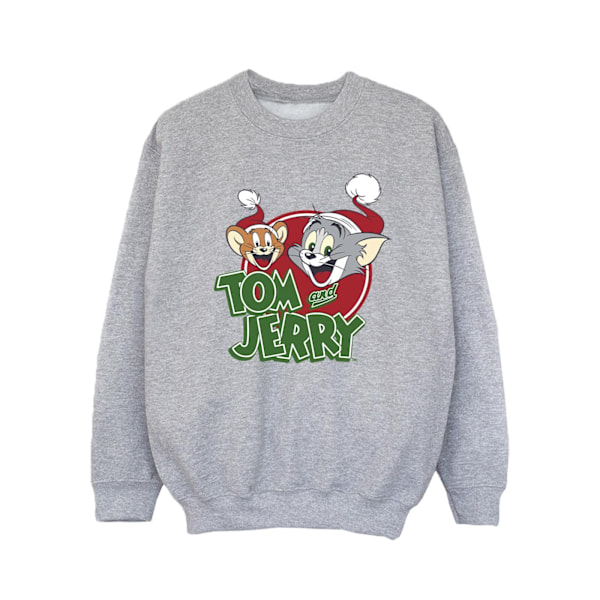 Tom And Jerry Girls Julhatt Logotyp Sweatshirt 3-4 År Spo Sports Grey 3-4 Years