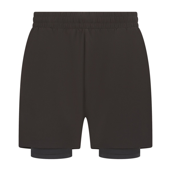 Tombo Herr Dubbla Layered Sports Shorts S Svart/Svart Black/Black S