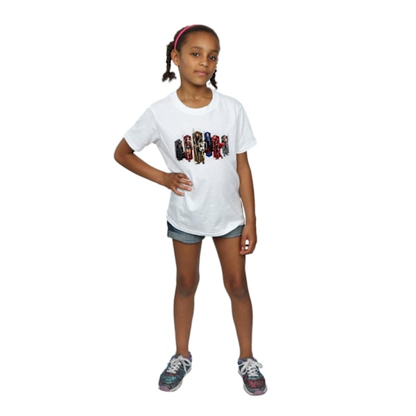 DC Comics Girls Justice League Movie Team Hexagons Bomull T-shirt White 5-6 Years