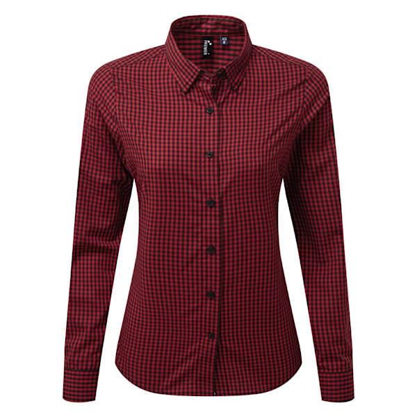 Premier Dam/Dam Maxton Check Långärmad Skjorta L Svart/Röd Black/Red L