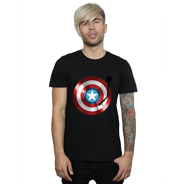 Marvel Captain America Turntable T-shirt XL Svart Black XL