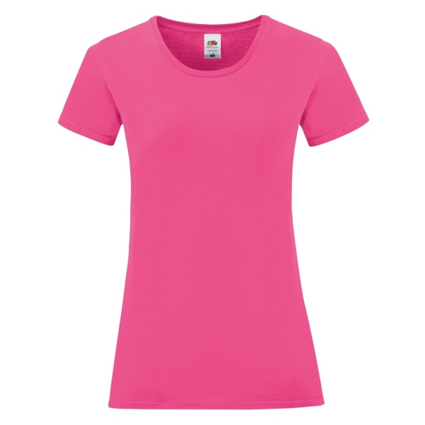 Fruit Of The Loom Womens/Ladies Iconic T-Shirt M Fuchsia Pink Fuchsia Pink M