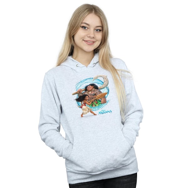 Disney Dam/Kvinnor Moana Och Maui Wave Hoodie S Sports Grey Sports Grey S