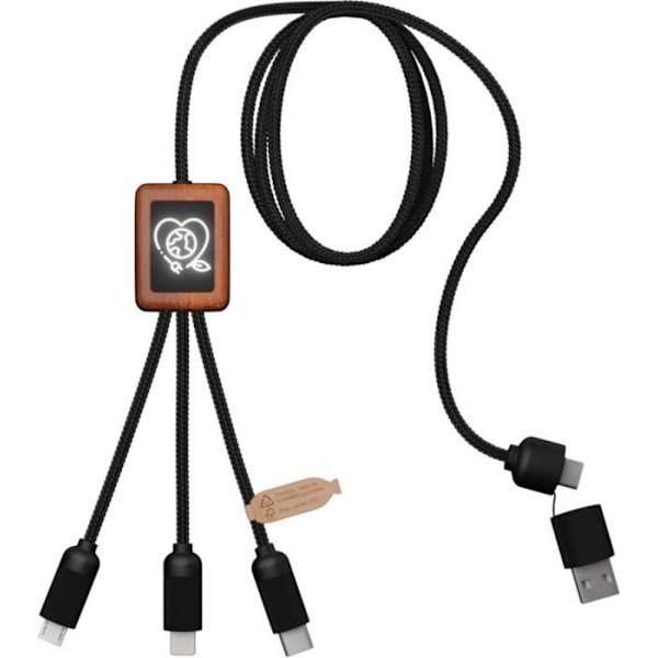 SCX Design Light Up Logo Laddningskabel One Size Solid Black/Wood Solid Black/Wood One Size