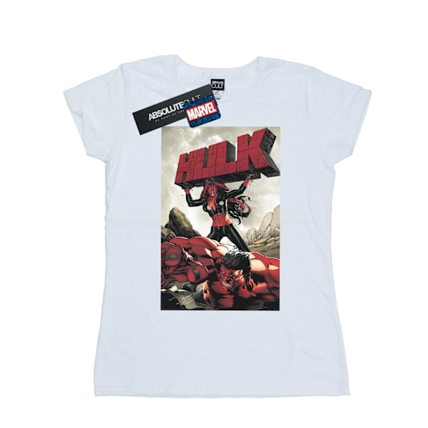 Marvel Womens/Ladies Red Hulk Cover Bomull T-Shirt L Vit White L