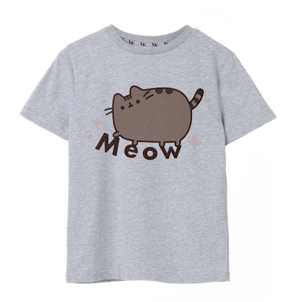Pusheen Girls Meow T-Shirt 9-10 år Gråmelerad Grey Marl 9-10 Years