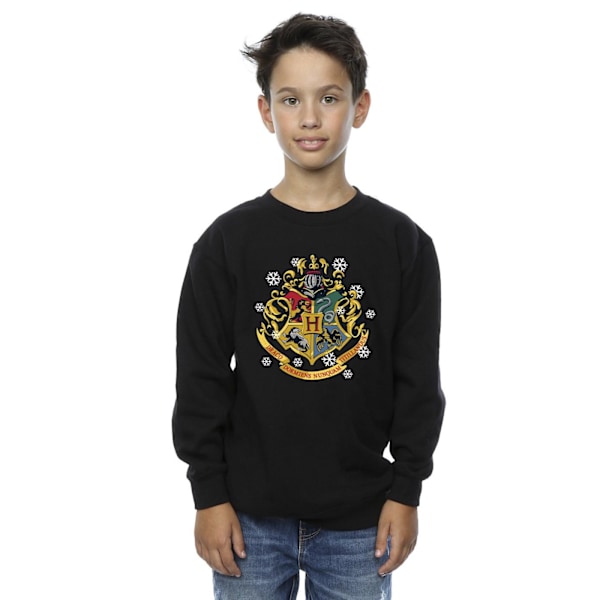Harry Potter Pojkar Jul Crest Sweatshirt 9-11 År Svart Black 9-11 Years