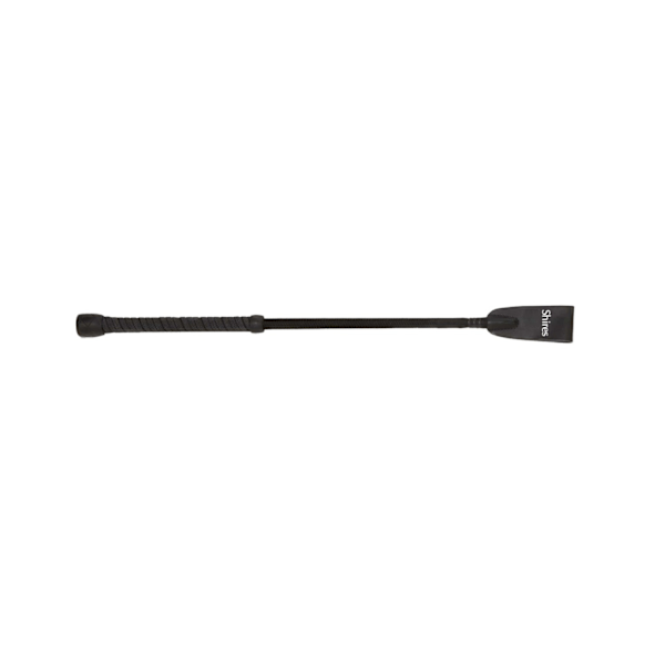 Shires Zig Zag Läder Ridpiska 16.5in Svart Black 16.5in