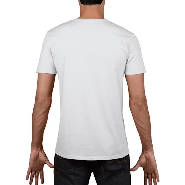 Gildan Soft Style V-halsad kortärmad T-shirt M Vit White M