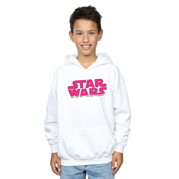 Star Wars Boys Watermelon Logo Hoodie 5-6 år Vit White 5-6 Years