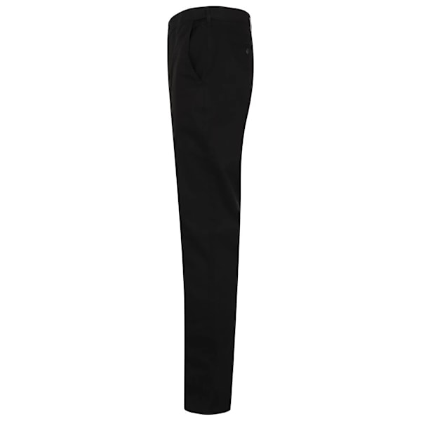 Henbury herr stretch flex midjebands chinos 32L svart Black 32L