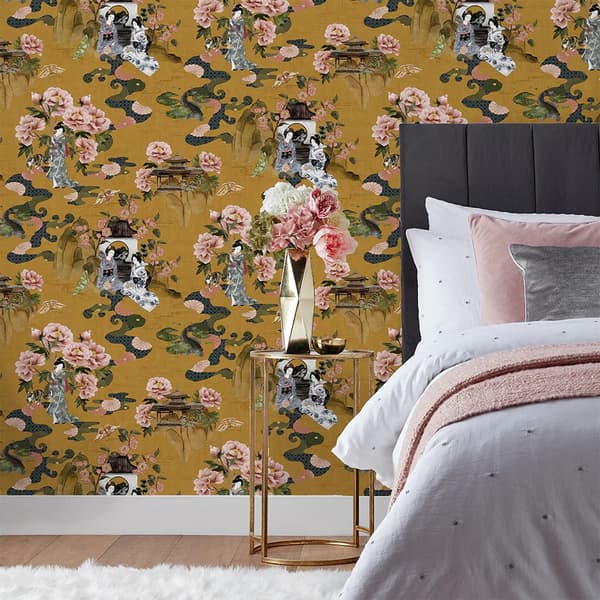 Paoletti Tapet One Size Ockragul Ochre Yellow One Size