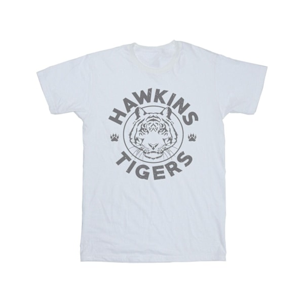 Netflix Stranger Things Hawkins Grå Tiger T-shirt 3XL Vit White 3XL