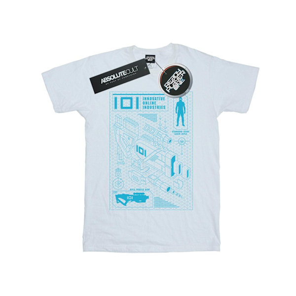 Ready Player One Boys IOI Laser Rifle Blueprint T-Shirt 9-11 År White 9-11 Years