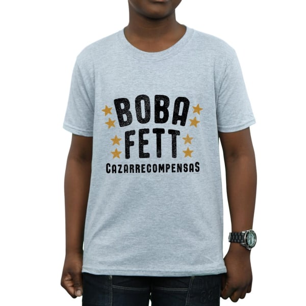 Star Wars Boys Boba Fett Legends Tribute T-Shirt 7-8 Years Spor Sports Grey 7-8 Years