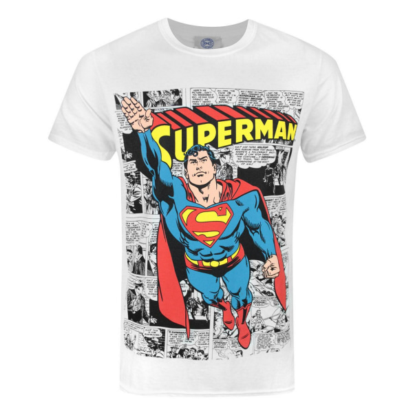 Superman Herr T-shirt S Vit White S