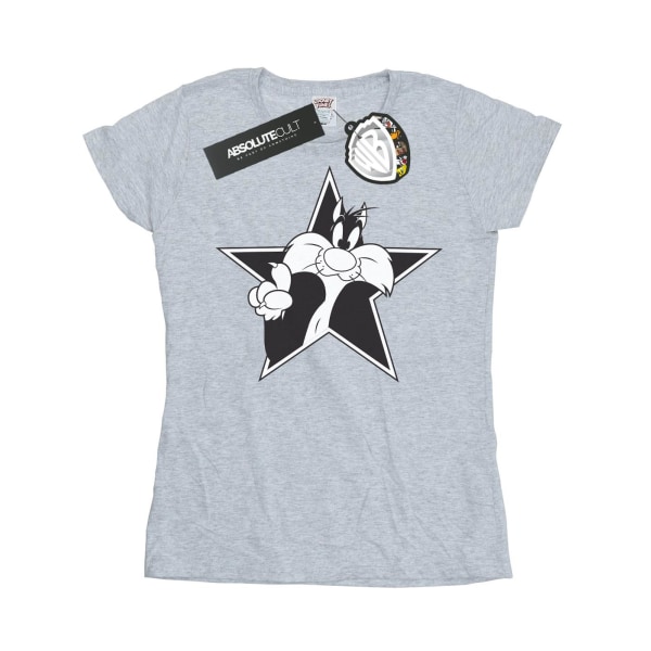 Looney Tunes Dam/Dam Sylvester Mono Star bomull T-shirt X Sports Grey XXL