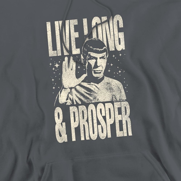 Star Trek: The Original Series Herr Prosper Spock Hoodie M Gråmelerad Charcoal M