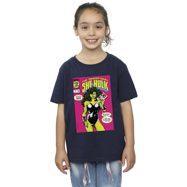 Marvel Girls She-Hulk: Attorney At Law Second Chance Bomull T-S Navy Blue 7-8 Years