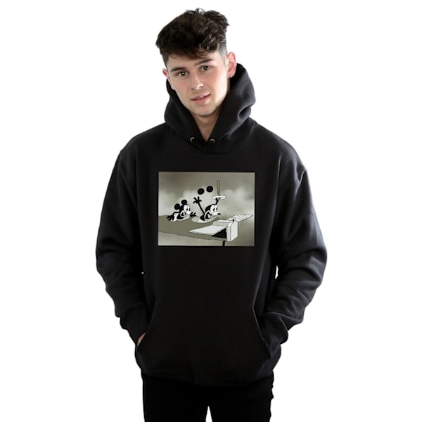 Disney Herr Mickey Mouse Crazy Pilot Hoodie L Svart Black L