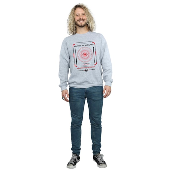 Fantastiska vidunder Mäns Alltid vara vaksam Sweatshirt M Sports Grå Sports Grey M