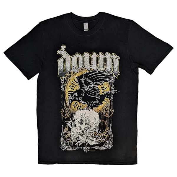 Down Unisex Vuxen Swamp Skull Bomull T-shirt M Svart Black M