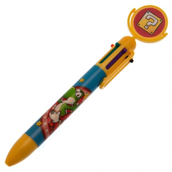 Super Mario Retractable Pen One Size Gul/Blå/Röd Yellow/Blue/Red One Size