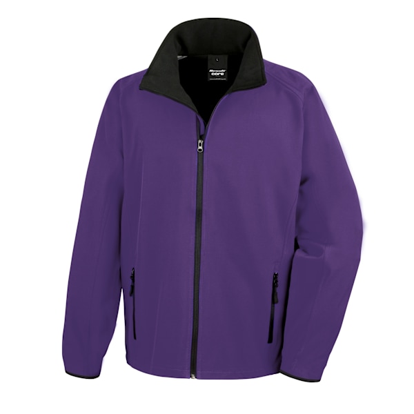 Result Core Printable Softshelljacka för Herr L Lila / Svart Purple / Black L