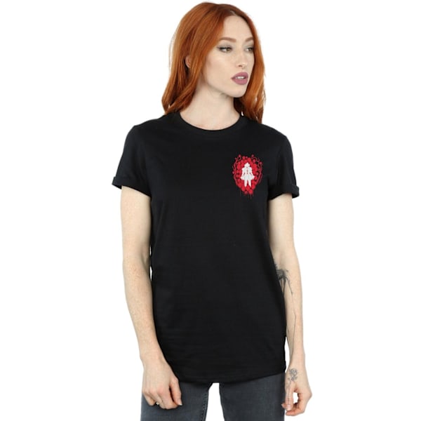 It Chapter 2 Dam/Damer Ballong Hjärta Bröst Tryck Bomull Pojkvän T-Shirt XXL Svart Black XXL