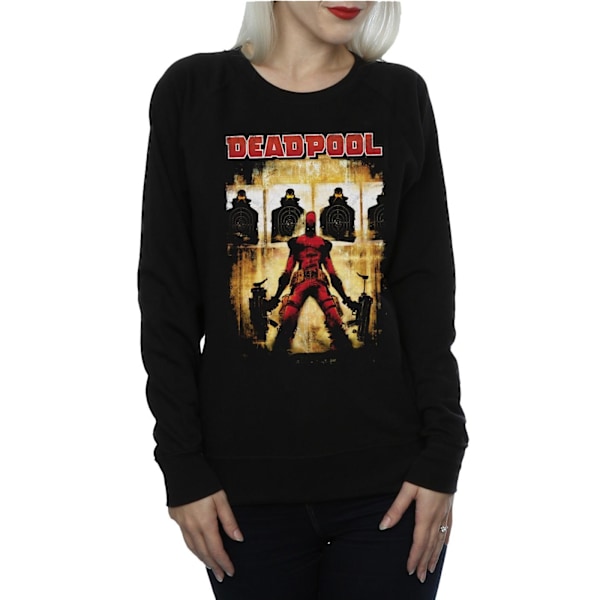 Marvel Dam/Kvinnor Deadpool Måltavla Träningströja XL Svart Black XL