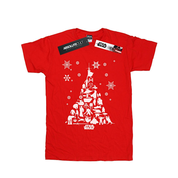 Star Wars Julgran T-shirt för män 4XL Röd Red 4XL
