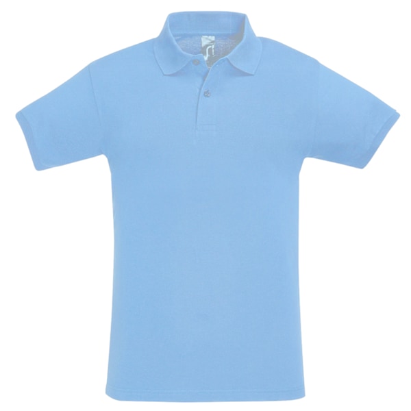 SOLS Herr Perfect Pique Kortärmad Poloskjorta 3XL Sky Blue Sky Blue 3XL