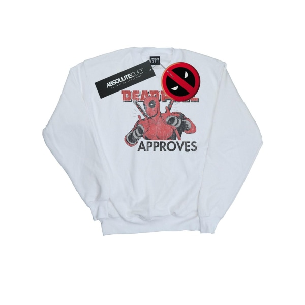Marvel Womens/Ladies Deadpool Approves Sweatshirt XXL Vit White XXL