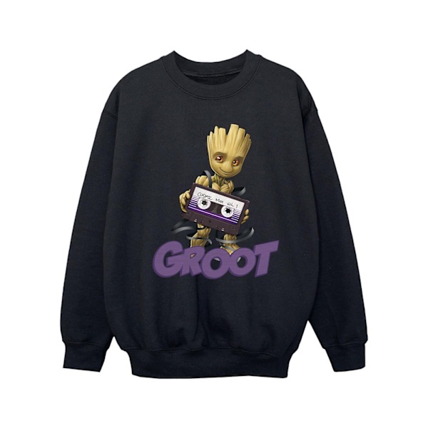 Guardians Of The Galaxy Girls Groot Kassett Sweatshirt 3-4 År Black 3-4 Years