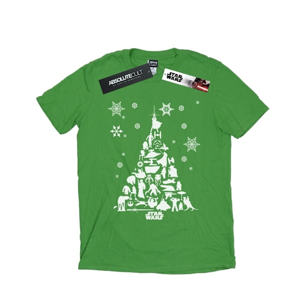 Star Wars Julgran T-shirt för pojkar 5-6 år Irländsk grön Irish Green 5-6 Years