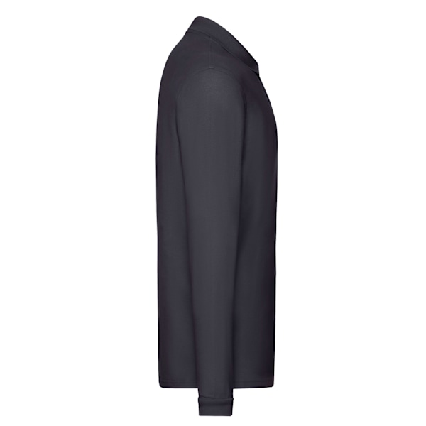Fruit of the Loom Premium långärmad poloskjorta för män L Deep N Deep Navy L