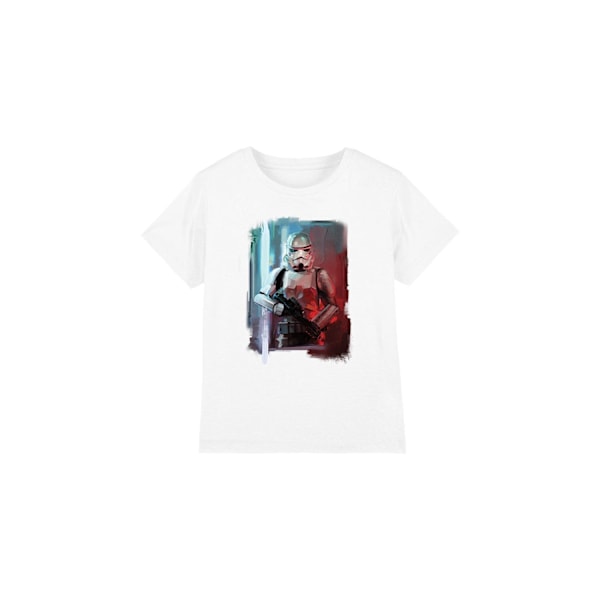 Star Wars Barn/Barn Obi Wan Kenobi Målad T-shirt 9-10 År White 9-10 Years