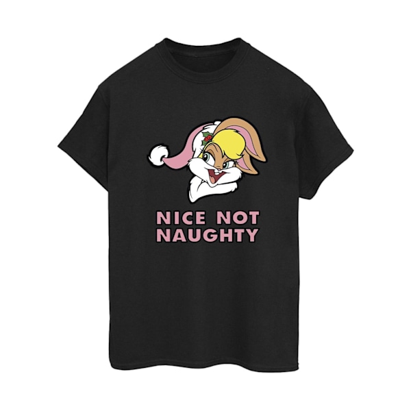 Looney Tunes Dam/Damer Lola Naughty Not Nice Bomull Boyfriend T-shirt Black L