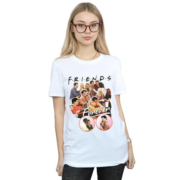 Friends Dam/Damer Forever Collage Bomull Boyfriend T-Shirt White XXL