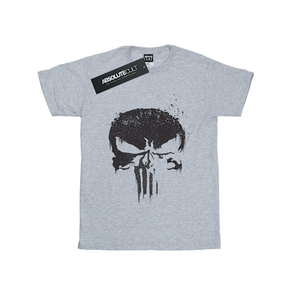 Marvel Dam/Kvinnor The Punisher TV Skallelogotyp Bomull Pojkvän Sports Grey M