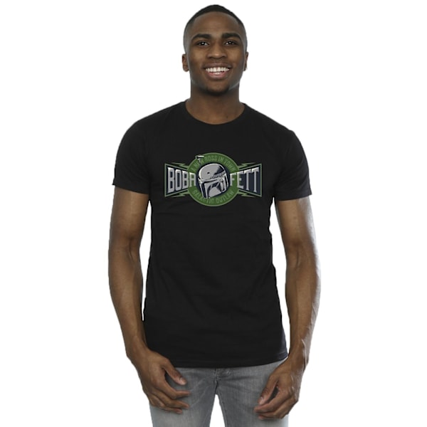 Star Wars: The Book Of Boba Fett Mens New Outlaw Boss T-Shirt S Black S